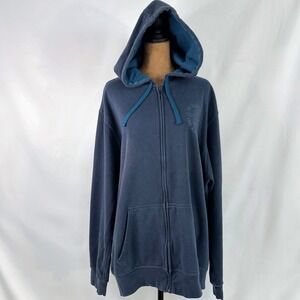 The North Face Full Zip Hoodie Mens XXL Blue Good Tested & Proven Graphic